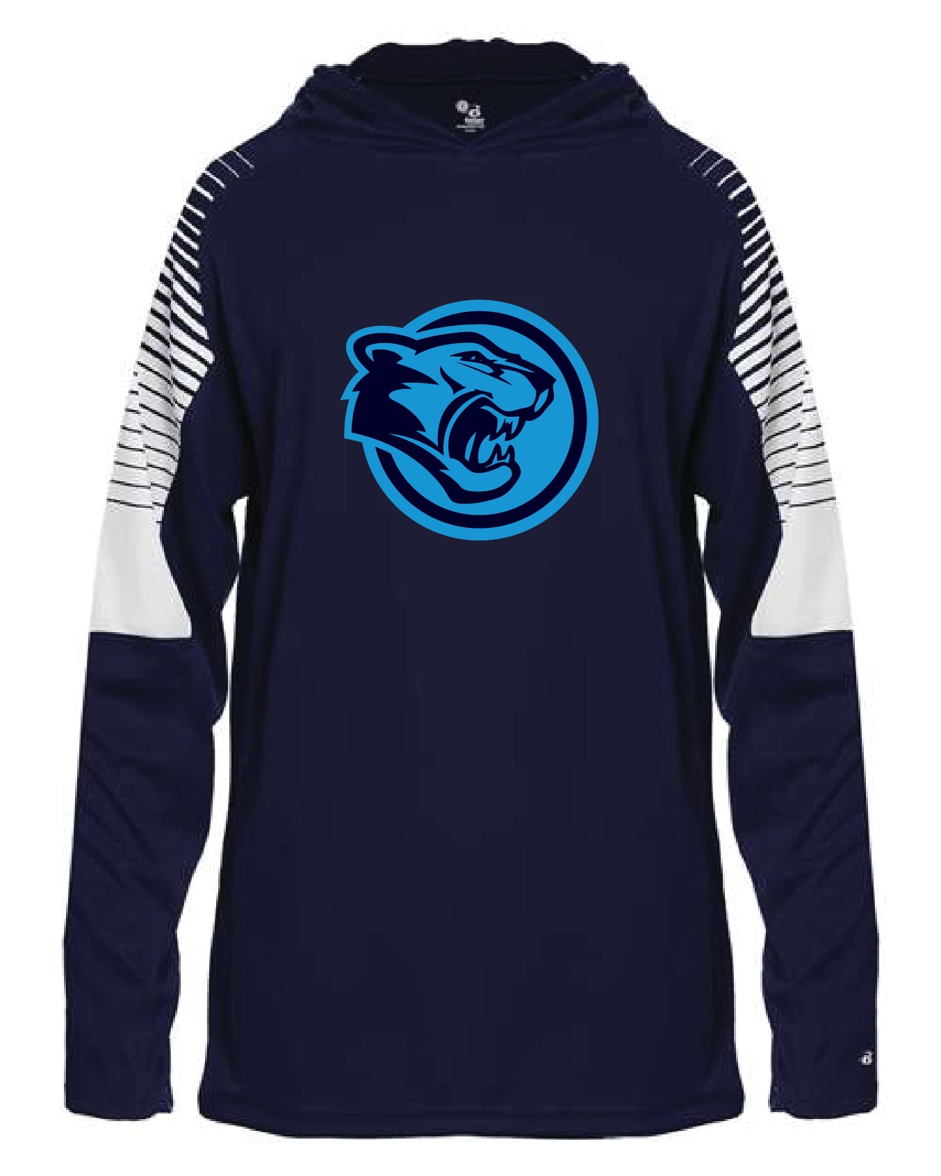 Badger Lineup Navy Hooded Shirt (Cross or Wildcat)