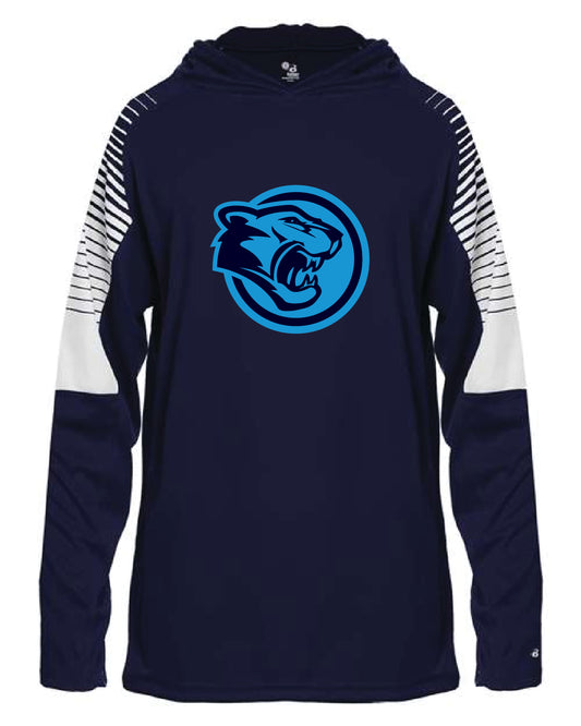 Badger Lineup Navy Hooded Shirt (Cross or Wildcat)