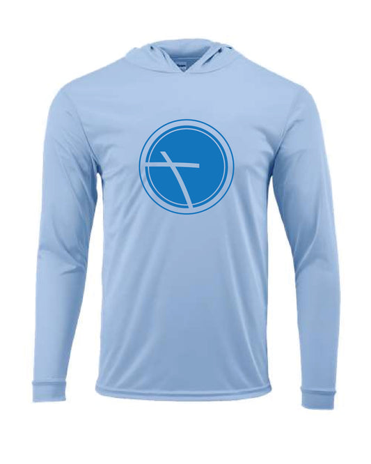 Paragon Poly Performance Blue Mist Hoodie (Faith Strong, Cross, Wildcat)
